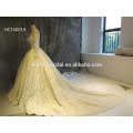 Guangzhou Factory Real Sample Últimos vestidos de noiva de renda longa de Alibaba